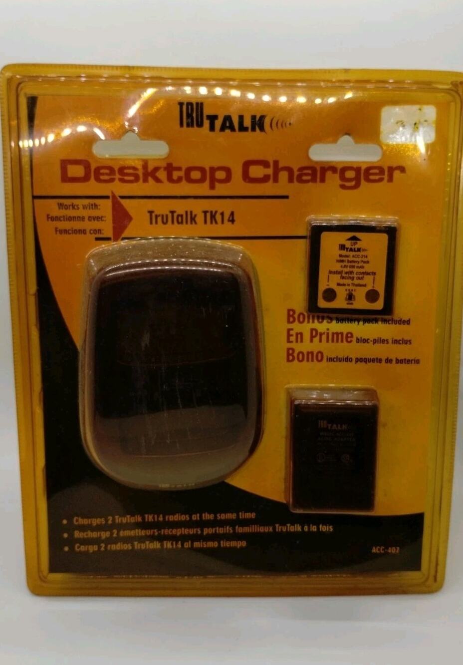 Tru Talk Desktop Charger Works with TK14 - Charges 2 Radios